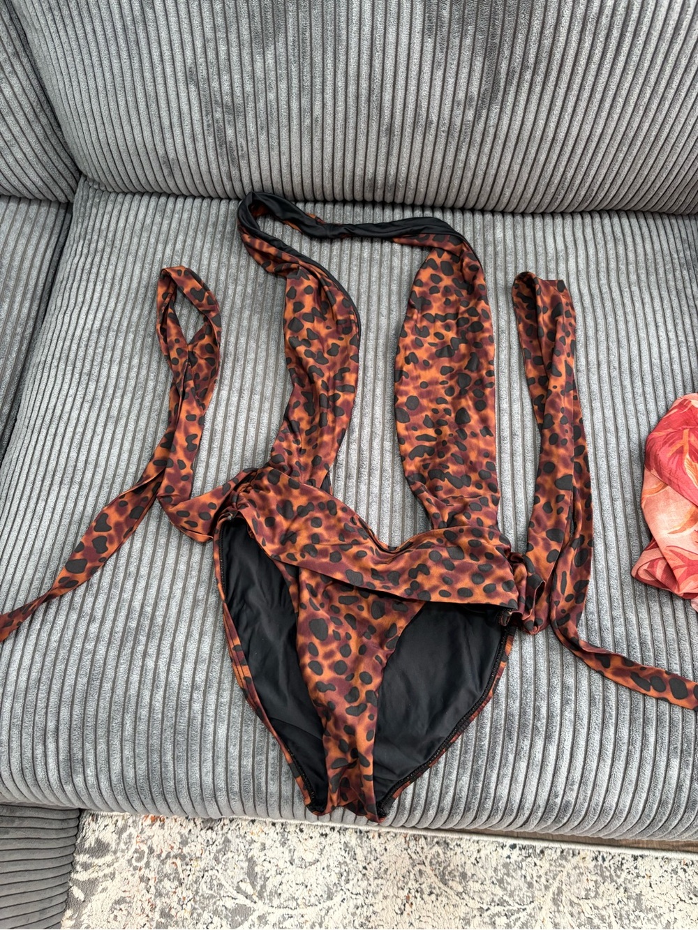 PQ One-Piece Swimsuit in Brown Leopard Print